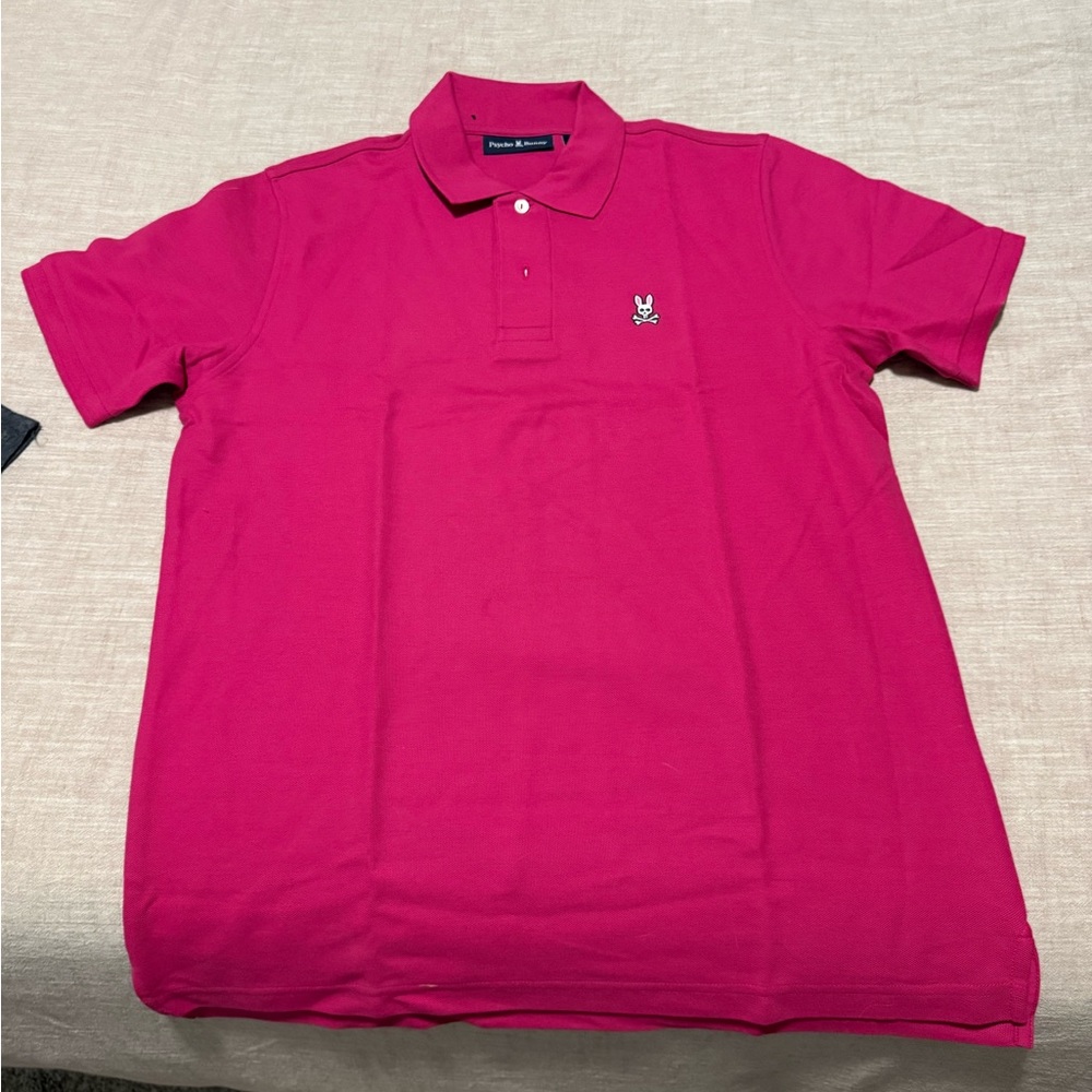 Psycho Bunny Men's Polo in Bright Pink